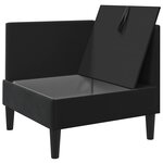vidaXL Sofa avec rangement Noir Velours