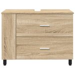 vidaXL Unité de vanité de salle de bain Chêne Sonoma 80 x 35 x 60 cm