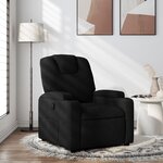 vidaXL Fauteuil inclinable en tissu noir