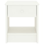 vidaXL Table de chevet Blanc 35x30x40 cm Bois de pin massif