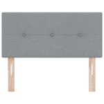 Headboard LED vidaXL Capitonné en tissu gris clair 90 cm