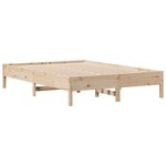 vidaXL Lit bibliothèque sans matelas 140x200 cm bois massif de pin