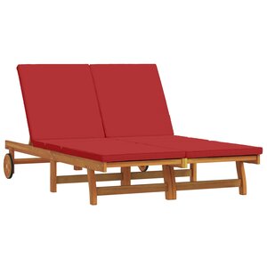 vidaXL Transat Marron 125 x 200 x 84 cm Bois d'Acacia Massif