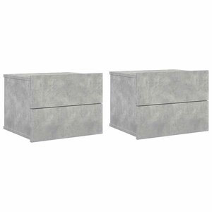 vidaXL Tables de chevet 2 Pièces Gris béton 40x30x30 cm Bois ingénierie