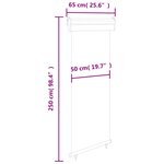 vidaXL Auvent latéral de balcon 65x250 cm Crème