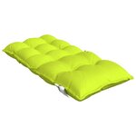 vidaXL Coussins de chaise à dossier bas lot de 2 vert vif