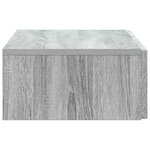 vidaXL Table d'appoint murale Sonoma gris 87 5 x 34 5 x 17 cm