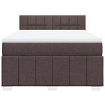 vidaXL Sommier à lattes de lit avec matelas Marron foncé 140x190 cm