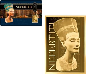 Pièce de monnaie en Or 3000 Francs g 0.031 (1/1000 oz) Millésime Gold Gift NEFERTITI 1/1000