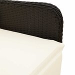 vidaXL Ensemble de bistro de jardin 7 Pièces coussins noir poly rotin