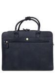 Porte ordinateur Premium en cuir - KATANA - 14 pouces - 3 compartiments - L39.0 x H29.5 x P13.0 cm- 31044-Bleu