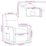 vidaXL Fauteuil inclinable rouge bordeaux tissu