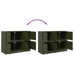 vidaXL Buffet vert olive 99x39x73 cm acier