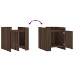 vidaXL Table de chevet chêne marron 45x50x50 cm bois d’ingénierie