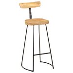 vidaXL Tabourets de bar lot de 2 49x43x103 cm bois de manguier massif