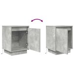 VidaXL Table de chevet avec lumières LED gris béton 38x34x50 cm