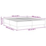 vidaXL Lit à ressorts Gris clair 160 x 200 cm Tissu en velours côtelé