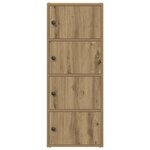 vidaXL Bibliothèque chêne artisanal 40x24x102 cm bois d'ingénierie