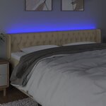 vidaXL Tête de lit à LED Crème 183x16x78/88 cm Tissu