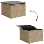 vidaXL Ensemble de canapé de jardin 9 Pièces beige et gris clair