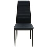 vidaXL Ensemble table et chaise de salle à manger 5 pièces noir