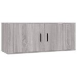 vidaXL Ensemble de meubles TV 2 Pièces Sonoma gris Bois d'ingénierie
