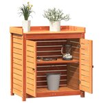vidaXL Table de rempotage avec étagères marron bois massif de pin