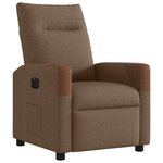 vidaXL Fauteuil inclinable électrique Marron Tissu
