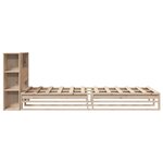 vidaXL Lit bibliothèque sans matelas 90x190 cm bois massif