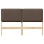 vidaXL Tête de lit capitonnée Gris Naturel et Clair 135 cm Pin massif