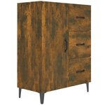 vidaXL Buffet chêne fumé 69 5x34x90 cm bois d'ingénierie