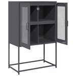 vidaXL Buffet haut anthracite 68x39x107 cm acier