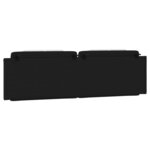 vidaXL Coussin de tête de lit Viana noir et blanc 180 cm similicuir