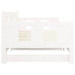 vidaXL Lit coulissant Blanc Bois de pin solide 2x(90x190) cm