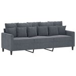 vidaXL Ensemble de canapés 2 Pièces avec coussins Gris foncé Velours