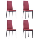 vidaXL Mobilier de salle à manger 5 Pièces Rouge bordeaux