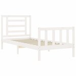 vidaXL Cadre de lit sans matelas blanc 90x200 cm bois de pin massif