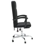 vidaXL Fauteuil inclinable de bureau Noir Similicuir
