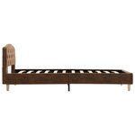 vidaXL Cadre de lit marron similicuir daim 90x200 cm