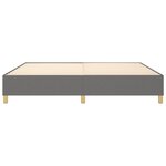 vidaXL Cadre de lit sans matelas gris foncé 200x200 cm tissu