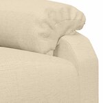 vidaXL Fauteuil inclinable Crème Tissu