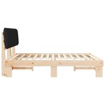 vidaXL Cadre de lit avec tête de lit rembourrée Noir 180 x 200 cm