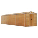 vidaXL Abri de jardin marron clair 191x980x198 cm acier galvanisé