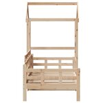 vidaXL Lit de jour avec toit 90x200 cm bois de pin massif