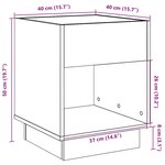 vidaXL Table basse avec LED infini sonoma gris 40x40x50 cm