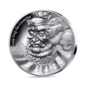 L'Art de la Plume - Luís Vaz de Camões Monnaie de 20 € Argent 1 Oz Haut Relief