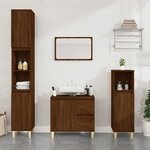 vidaXL Armoire de bain chêne marron 65x33x60 cm bois d'ingénierie