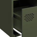 vidaXL Buffet vert olive 68x39x73 5 cm acier laminé à froid