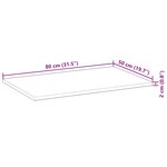 vidaXL Dessus de bureau fini à l'huile 80x50x2 cm bois d'acacia massif