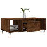 vidaXL Table basse Chêne marron 90x50x36 5 cm Bois d'ingénierie